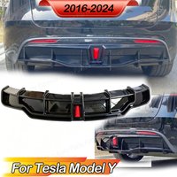 Rear Diffuser Lip for Tesla Model Y 2016 2017 2018 2019 2020 2021 2022 2023 2024 Spoiler Splitter Bumper Body Kits Accessories