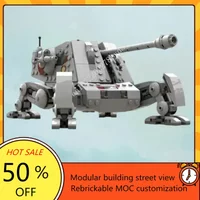 644PCS MOC Raum Schlacht All-Terrain Artillerie Unterstützung Walker Revolver Modell Benutzerdefinierte Puzzles DIY Kreative Montage Spielzeug Geschenk