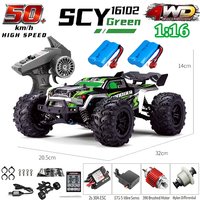 RC Car SCY 16101 16102 PRO 4WD 70Km/h 1/16 High Speed Drift Monster Off-road Remote Control Vehicle Electric Crawler Toy Gift