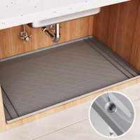 Fashion Sink Mat Cabinet Mat Silicone, Anti-fouling and Waterproof Cabinet Protective Mat Bathroom Cabinet Tray