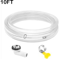 3/6/10 Ft Air Conditioner Drain Hose Leakproof with Hose Connector and Clamp AC Drain Hose Portable Extension Pipe