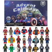 24 Pcs/Set Disney Advent Calendar For Kids Anime Figure Spiderman Iron Man The Avengers Building Blocks Toys Boys Christmas Gift