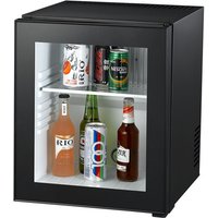 Luxury 25L Electric Minibar Fridge Portable Absorption No Noise Cool Function with Glass Door for Hotel Room Use
