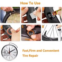 Vulcanizing Patches Bike Tire Repair Kit Metal Rasp DIY Inner Tube Puncture Patch Tire Patch Repair Tool Road Mountain Bicycle