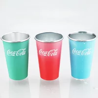 470ml Portable Aluminum Mug-CocaCola Cups ColorChanges When Cool Perfect for Cold Sensation Outdoor Camping Beer Cold DrinksCup