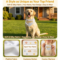 Custom Dog Bandana Puppy Bibs Scarf Dog Bandans, Pet Scarves, Custom-Made Scarves