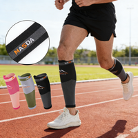 Calf Compression Sleeves for Men & Women, 360° Gradient Pressure Calf Support for Running, Cycling, Basketball, Muscle Recovery