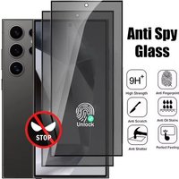 Privacy Screen Protector For Samsung Galaxy S25 Ultra S25/S25Ultra Anti-Spy Tempered Glass Fingerprint Unlock Protective Glass