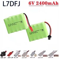 AA NIMH Battery Packs 6V 2400mah Rechargeable Lipo Batteries For RC Toys RC Cars Tanks Trucks Robots Guns Boats