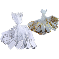 100-500pcs Jewelry String Cord Price Tags Custom Printing Blank Label Gold Silver Display Accessories Jewellery Store