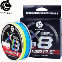 YACUMA 8-Strand Braided Fishing Line 100m/109YDS X8 13LB-118LB Dyneema Multifilament Line for Freshwater and Seawater Fishing