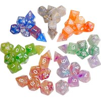 7 Pcs/set Gradient Color Multi-sided Dice Digital Dice Set Game Accessories