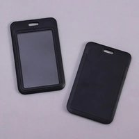 2PCS Sliding Card Cover ID Name Badge Holder Pass Bus Work Card Cover Chest Pocket Students Card Holder Badge