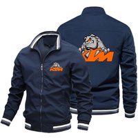 Men's lightweight jacket, KTM printed zip-up long-sleeved sweatshirt jacket, spring/summer casual top, baseball jacket.