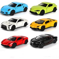 1:43 Diecast Alloy Car Model Metal Pull Back Simulation Car Toy Boy Sports Car Ornament with to Open the Door Toys for Kids