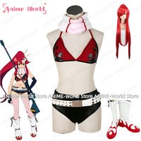 《Custom Size》Anime Tengen Toppa Gurren Lagann Yoko Littner Cosplay Costume Carnaval Costume Halloween Christmas Costume Wig