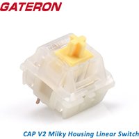 GATERON KAPPE Milchig Gelb Linear KS-25 5 Pin DIY Hotswap 35 stücke Pro Packung Gaming Mechanische Tastatur Schalter