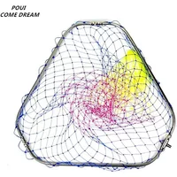 Strong Line Diameter 60cm Landing Net of Head Colored Nylon Fishing Net Stainless Steel Ring Fishing Network Turck Net Dipneting