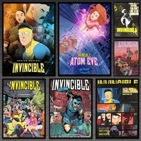 Anime I-Invincible Cartoon hot Poster Versatile HD Waterproof Wall Art Self-Adhesive Decor for Any Space Ideal Gift