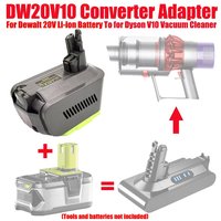HAKSINKY V10 Adapter RYO18V10 for Ryobi 18V Battery Convert To Work for Dyson V10 SV12 Animal Absolute Handheld Vacuum Cleaner