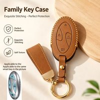 For Hyundai Sonata Dn11 11Th Gen Dedicated Genuine Leather Key Case 2021~2026 Elantra Tucson Ioniq5 Compatible 5-Button Smart Key 1:1 Real Car Mold High-End Simple Gift Recommendation