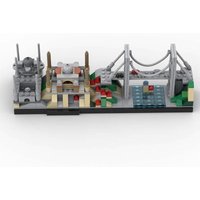 Istanbul Chicago Gotham City Rings Skyline Architecture Movie Model Town Street View Building Blocks Educational Toy For Gift