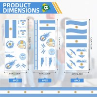 2026 National Flag Temporary Face Tattoos Stickers Waterproof Fake Tattoo for Sports Events Celebration Party Supplies 20 Sheets