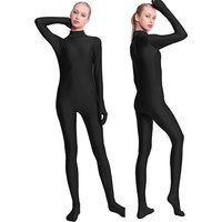 Speerise Women Footed Unitard Cosplay Spandex Skinny Jumpsuits Adult Black Full Body Unisex ZentaiMen Hollween Costumes