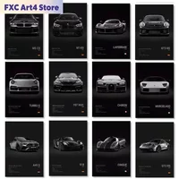 Frameless Famous Cars 918 GT3 G63 STO SLS Canvas Wall Art Print Poster Modern Home Decor Unframed Birthday Gift for Car Enthusia