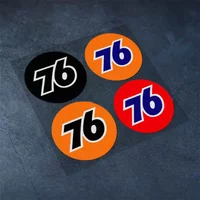 AliExpress NONE 4PCS/SET Number 76 Round Waterproof Stickers Multi-color Vinyl Decals for Car Motorcycle Laptop Helmet Decor