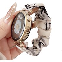 18mm 20mm 22mm Watch Band Quick Release Replacement Wristband for Garmin/ Galaxy Smartwatch Stretchy Fabric Loop Strap Scrunchie