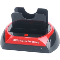 2.5 & 3.5 IDE/SATA Universal Hard Drive Dock - Dual-Disk, Dual-Use Serial & Parallel Ports for Maximum Mobility