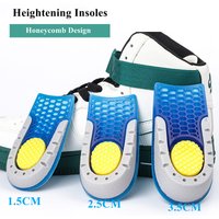 Silicone Heightening Increase Insole Inner Height Templates Half Cushion Soft Elastic Arch Support Orthopedic Insoles Men Women