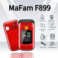 Mafam F899 Senior Flip Dual Display Feature Phone SOS 2Sim Big Button Dial Torch Clamshell Mobile Retro Style Durable Phone