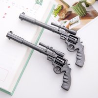 2Pcs/Lot Creative Ballpoint Pen Revolver Shaped Blue Ink Pistol Model Gun Pens School Office Supplies Kids Stationery Prize Gift