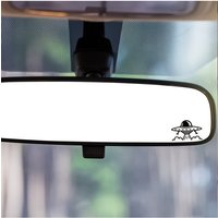 AliExpress NONE 2PCS/SET Eye - Catching Minimalist UFO Sticker, Perfect for Helmets, Backpacks, Mirrors, Cups & Photo Frames