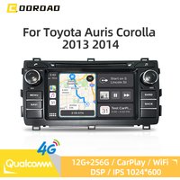 12G 256G CarPlay Android 13.0 GPS 4G WiFi Bluetooth Multimedia Player DSP Stereo Car Radio For Toyota Auris Corolla 2013 2014