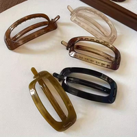 Elegant Oval Acrylic Hair Clip - Large, Vintage-Inspired Twist Barrette for Women | Chic Hair Accessory by Aylhfo