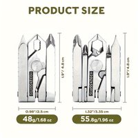 SWISS+TECH 19in 1 Mini Folding Pliers Pocket EDC Multifunctional Tools with Screwdriver Repair Tool Kit Outdoor Hiking Gear