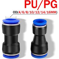 10PCS Pneumatic Fittings Quick Air Connector Hose Fitting Plastic PU PG 4mm 6mm 8mm 10mm 12mm Push Into Tube Pluglug