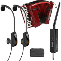 KENBAIDIO U-760 UHF Wireless Accordion Microphone System With 2 Rechargeable Transmitters for Guitar, Stringed Instruments