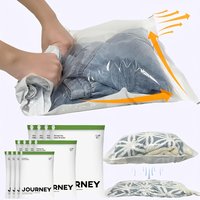 4-Pack Colorful Compression Bags! 3 Sizes, Space-Saving, Roll-Up Design. Waterproof, Durable for Trips & Outdoors