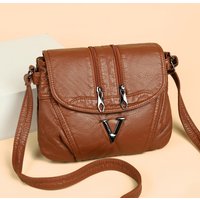 Women's Crossbody Bag Multiple Pockets PU Leather Fashion Shoulder Anti-Theft Handbag Travel Casual Travel Bag