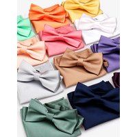 Bow Tie Man Wedding Luxury Bowtie Hanky Neckwear Fashion Elegant Set Neck Tie With Pocket Square Handkerchief Accessories Cravat