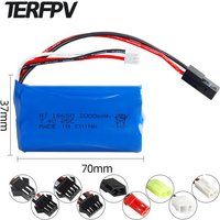 Batterie 18650 7.4V 3000Mah 25C pour MJX T40 T40C F39 F49 T39, pièces pour voitures Wltoys 10428 X9115 RC BG1513/MZ 2856 2S, batterie FT009