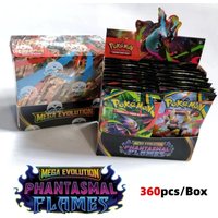 360PCS Pokemon Scarlet Violet Cards 151 Prismatic Evolutions Black Bolt MEGA EVOLUTION English Booster Battle Trading Game Card