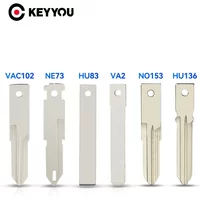 KEYYOU 10PCS For Renault Nissan Citroen Peugeot 307 207 308 Remote Car Key VAC102 VA2 HU83 NE72 Blank Key Blade