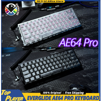 Everglide AE64 Pro Gaming Keyboard Hall Effect Switch RT 0.001MM 8K Polling 480MHz 0.9ms Latency Dual LED RGB ADC Connection