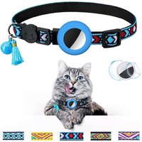 Detachable Cat Collar with GPS Bracket Protective Cover Strap Tassel Adjustable Reflective Collar Strap Buckle Without Airtag