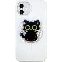 Korean Cartoon Cute Black Cat Magnetic Holder Grip Tok Griptok Phone Stand Holder Support for IPhone Magsafe Poppings Socket